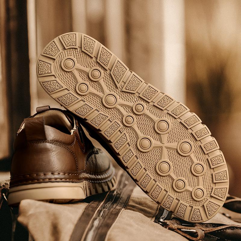 New Men‘s Casual Shoes Handmade Leather Loafers Comfortable Men's Shoes Leather Flat Moccasins Men Sneakers