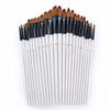 12Pcs Wood Handle Artist Painting Brushes Set Acrylic Watercolour Craft Tool