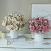 1/2PCS Artificial Roses Flowers Wedding Home Bedroom Decor Bridal Bouquets Garden Fake Silk Peony Hydrangeas Vase Board Outdoors