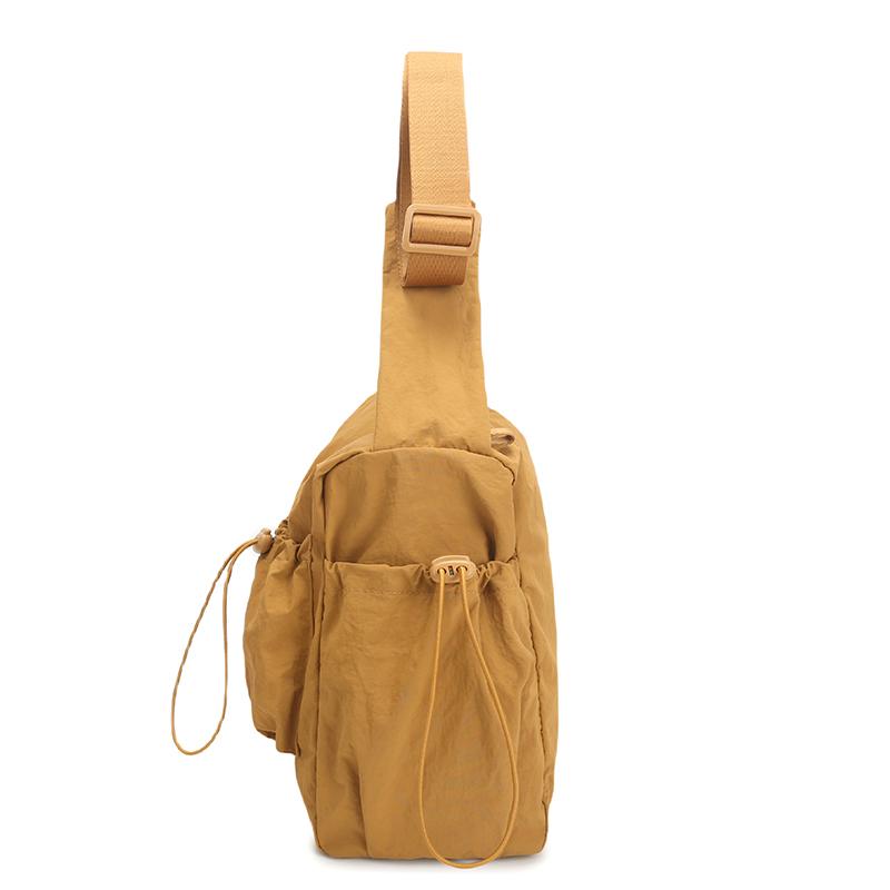 Women's Drawstring Shoulder Bag Sports Crossbody Bag Lightweight Storage Bag