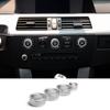 Car Center Control Air Conditioning Volume Knob Ring Button Cover Interior Frame For BMW E60 5 Series Car Accessories