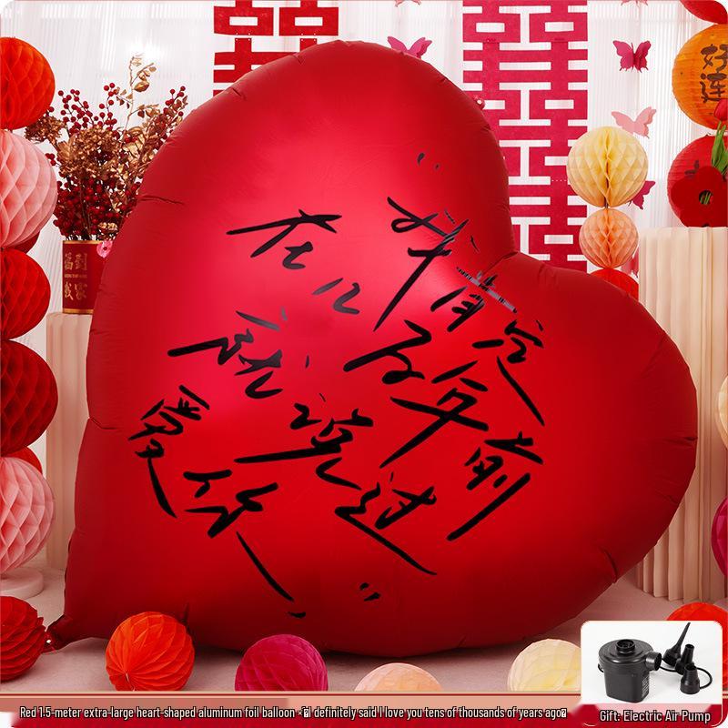 Love Heart Balloons Wedding Decoration Set for Engagement, New Home, Living Room, or Wedding Photos