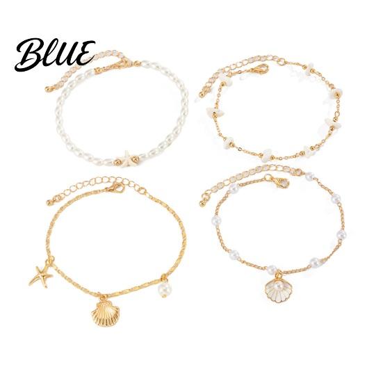 Water-friendly Anklet Beach for Women Starfish Shell Fish Tail Pendant