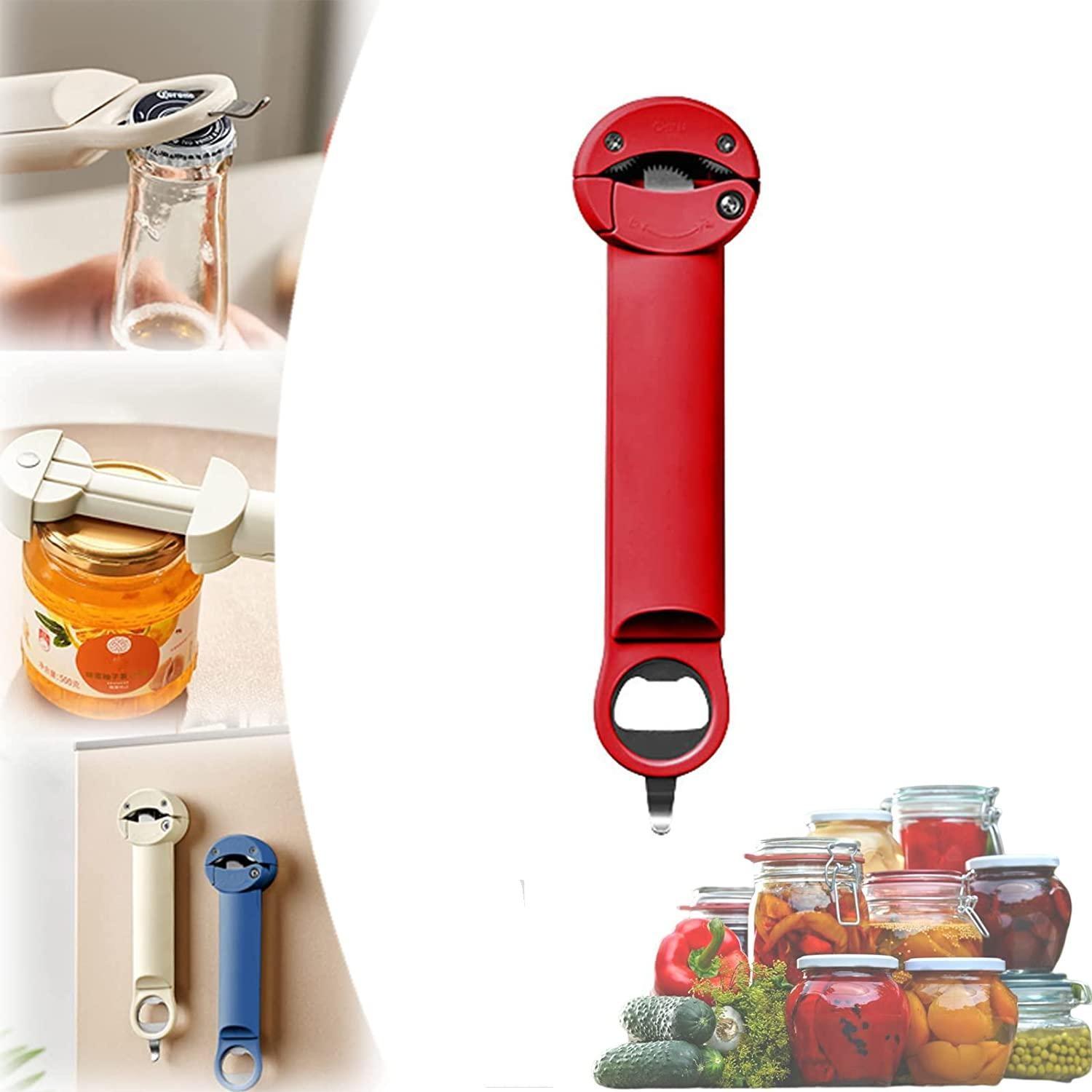 

Многофункциональный выдвижной открывалка, новый открывалка для бутылок, регулируемый открывалка для консервных банок красный