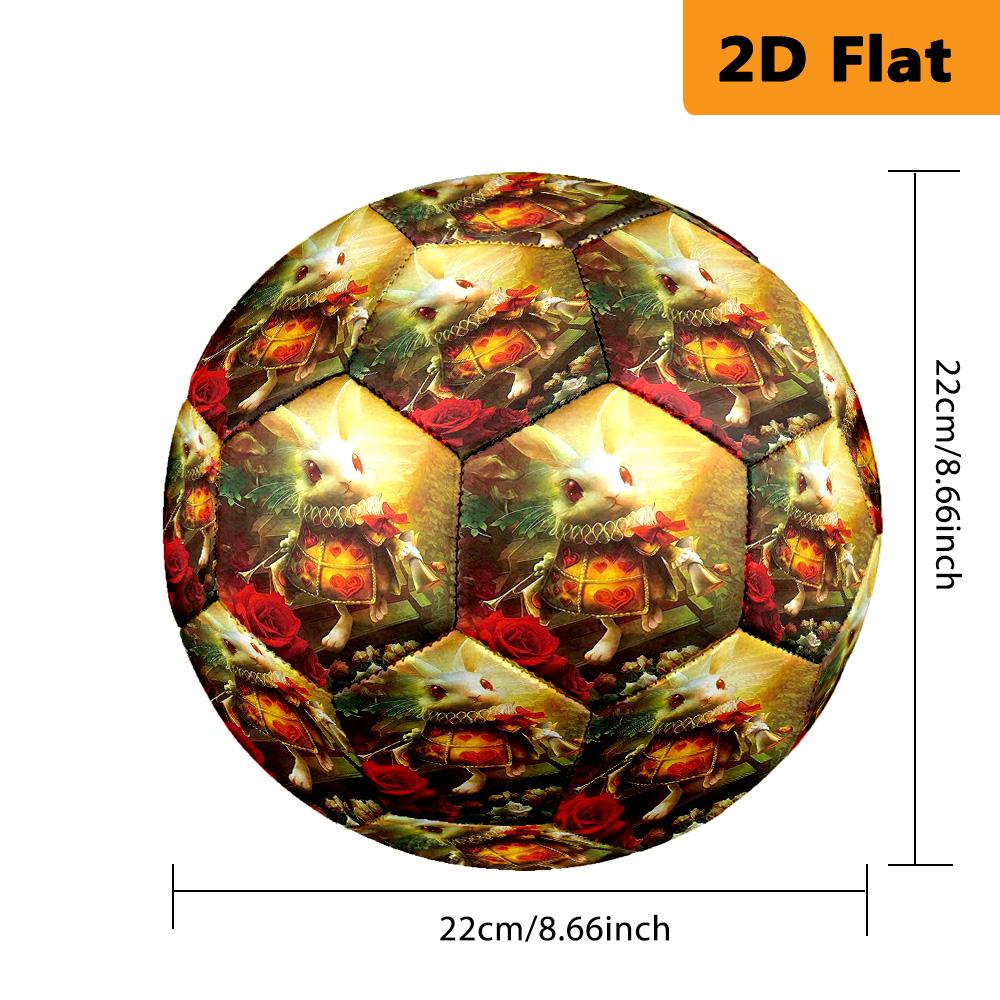 Rabbits Heart Football Suitable for Both Training and Competition High Elasticity No. 5 Football Very Elastic Unique Football Gifts Training Football