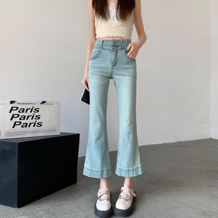 

Small Flare Jeans for Women In Spring and Summer High Waisted Bell Trousers for Women In Spring and Summer Jeans for Women In Spring and Summer 2XL