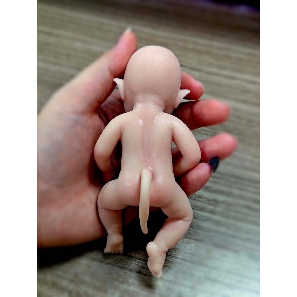 5" Mini Realistic Life Reborn Elf Doll,Lifelike Mini Reborn Doll Surprise Children Anti-Stress Relief with Feeding Accessories