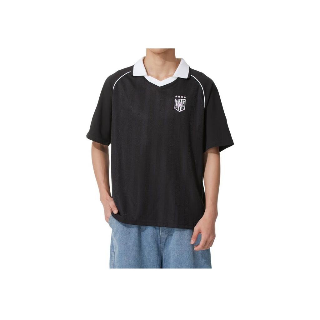 Puma Fashionable Versatile Soft Loose Short Sleeve Polo Shirt Unisex Tops Black 633071-01