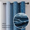 Gradient Color 80-90% Blackout Curtains Thermal Insulated High Precision Drapes for Living Room Bedroom Kids Room Window Decor