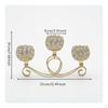 3Arm Candelabra Centerpiece EuropeanStyle Candle Holder with Glass Cups for Home