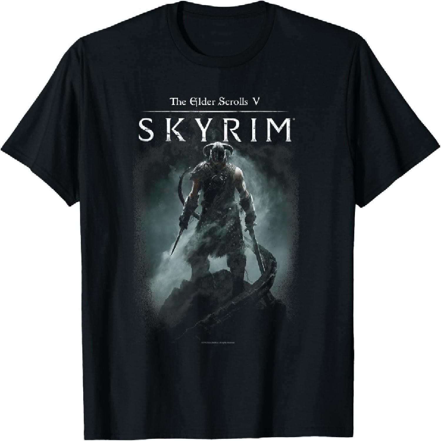 

Skyrim Dragonborn In Silhouette Video Game T-Shirt XXXXXL різнокольоровий