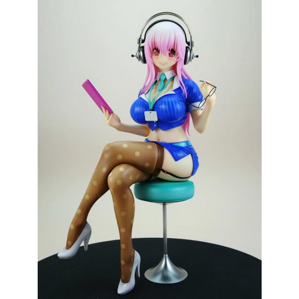 10CM Anime Figure Super Sonico PVC Action Figurine Model Toy Cake Decor Swimsuit Dress Up SoniComi Noodle Stopper Figure Gift