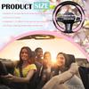 SuperKaKa Car Steering Wheel Cover 2025, Universal Auto PU Cute Breathable Slip-Proof Comfort Imitation Leather Protector Cars Interior Accessories