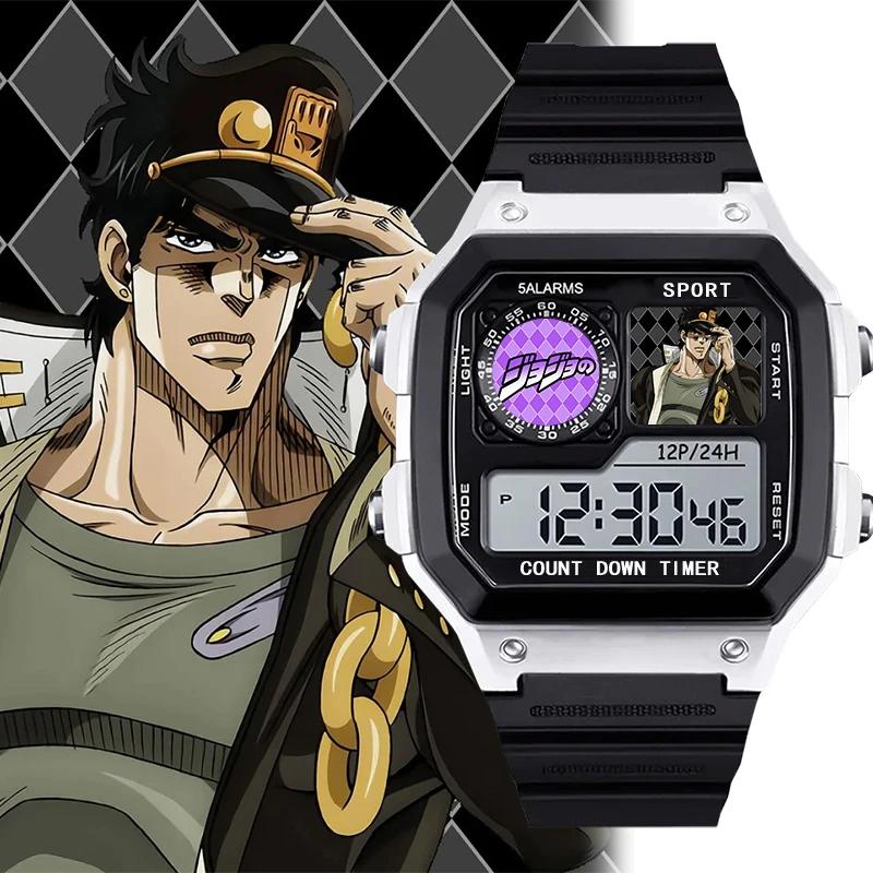 

JOJO s Bizarre Adventure Студенческие часы Детские Подростковые Электронные часы Будильник Хронограф Наручные часы Ins