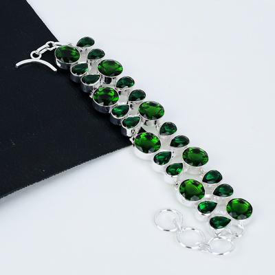 Grünes Turmalin Armband Turmalin Edelstein Handarbeit 925 Sterling Silber Armband Turmalin Schmuck Armband Als Geschenk Schmuck für Mama