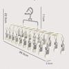 Multi-clip socks drying rack Household stainless steel windproof hanger Baby socks clip Balcony drying underwear hanger
