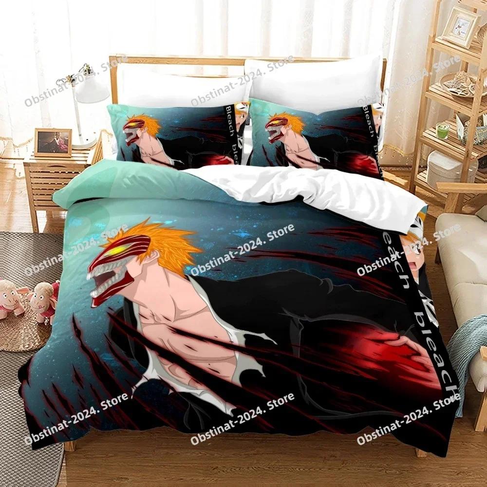 3D Bleach Bedding Set Bedspread Single Twin Full Queen King Size Bleach Anime Bleach Bed Set Linen Aldult Bedroom Duvetcover Set