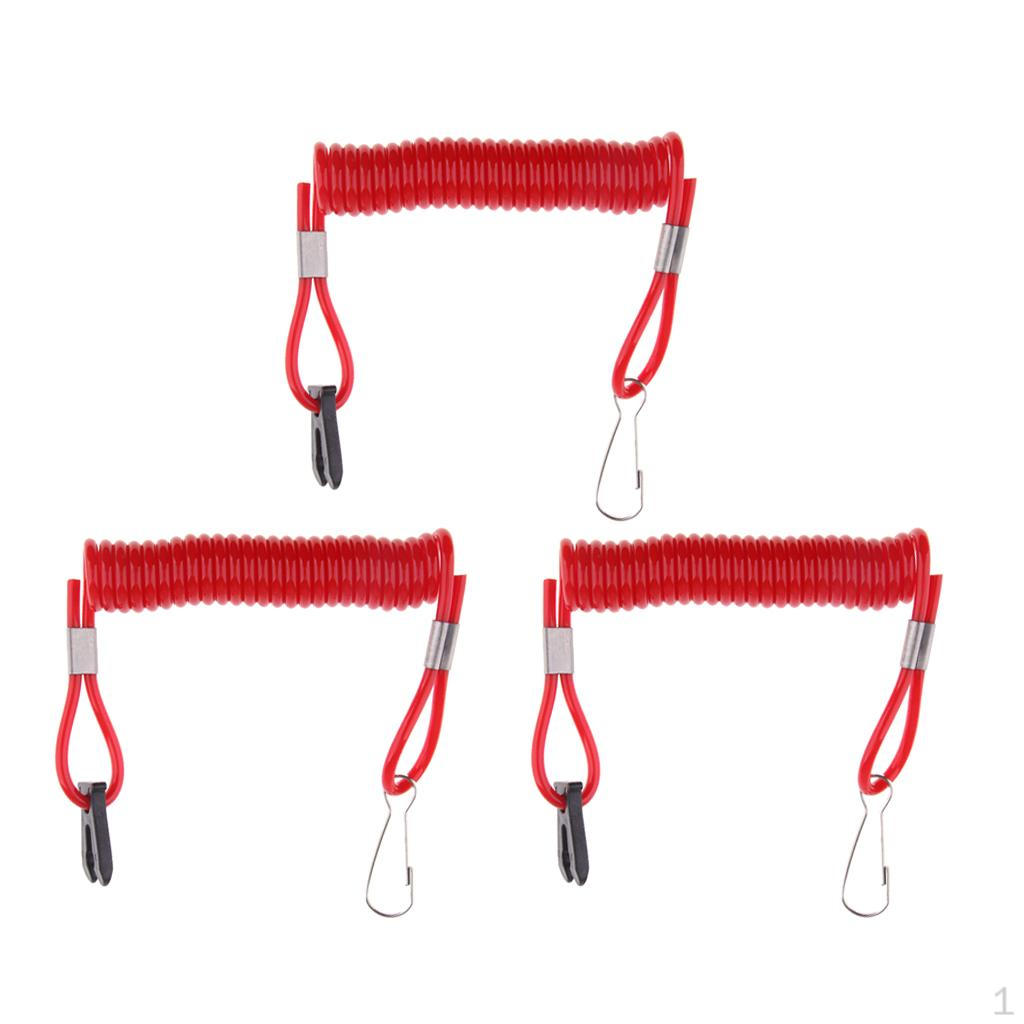 

3x Kill Stop Switch for The Outboard Motor Tethering Strap Replacement Rubber