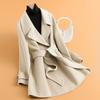 Double-sided wool coat women's medium and long spring new woolen coat high-end small woolen coat