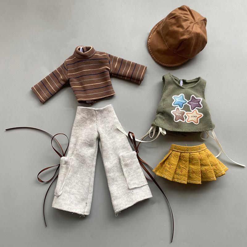 For 30Cm Doll Clothes Suit Cute Winter Outfit 1/6 Doll Accessories Dress Up Toy Gift For Girls
