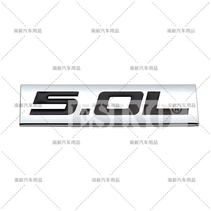 Car Styling 3D Metal Chrome Zinc Alloy Adhensive Emblem 4.0L 4.6L 4.7L 5.0L 5.3L 5.7L Body Trunk BHDTR Fender Badge Accessory
