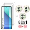 6in1 For Xiaomi Redmi Note 13 4G Tempered Glass Screen Glass Redmi Note 13 Pro Screen Protector HD Phone Lens Film Redmi Note 13