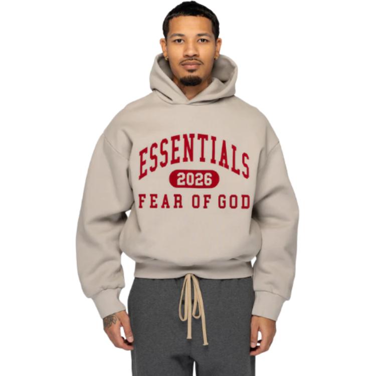 Fear of God Essentials Classic Hoodie Smoke Grey Men Tops 192HO256862F