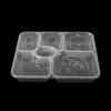 JINGRX Disposable 6-Compartment Meal Prep Containers