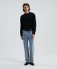 KNITTED Cashmere Wool Pocket Round Knit Black