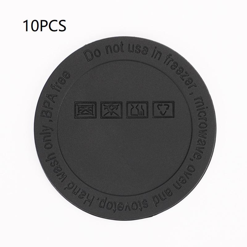 

10 шт. Круглые резиновые подставки, самоклеящиеся наклейки на дно чашки, противоскользящие, защищающие от ожогов, защитные накладки для стаканов чёрный