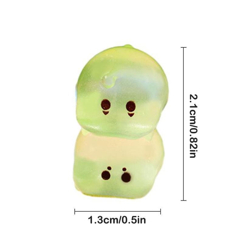 6 Stück Niedliche Mini Gespensterfigur Leuchtendes Alien Ornament Mikro Landschaft Dekoration Puppenhaus Miniatur Spielzeug