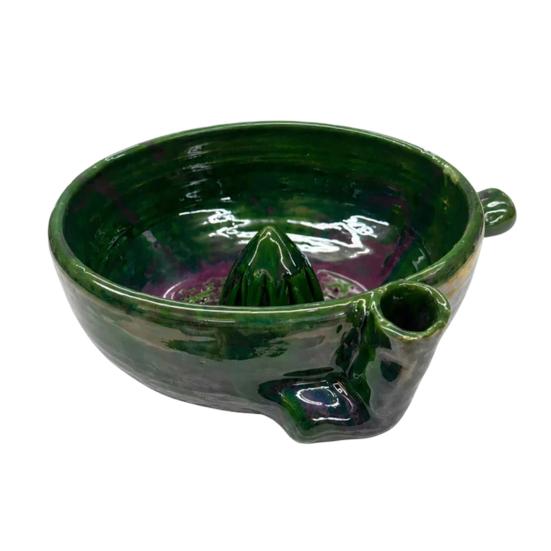 Ceramic Berry Wash Bowl Self Spinning Fruit and Vegetable Washing зелёный