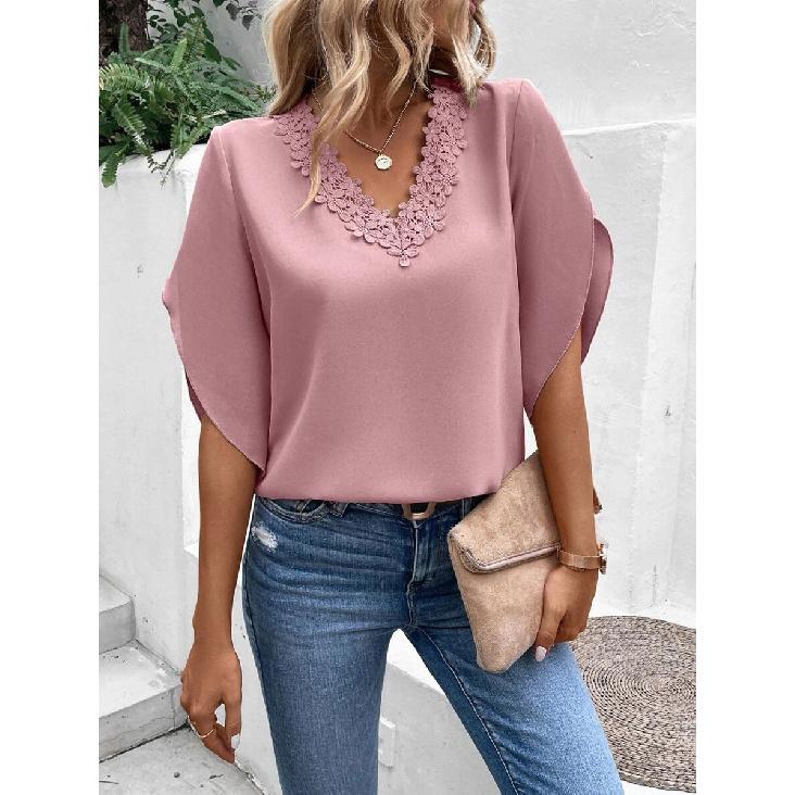 Travel New Women'S Retro Printed Shirt Casual Spring And Summer Breathable Cool Sexy Daily Date Short Sleeved T-Shirt Top