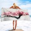 Cherry Blossom Bath Towels Soft Comfort Beach Highly Absorbent Large Decorative Guest Hand For Swimming Pool