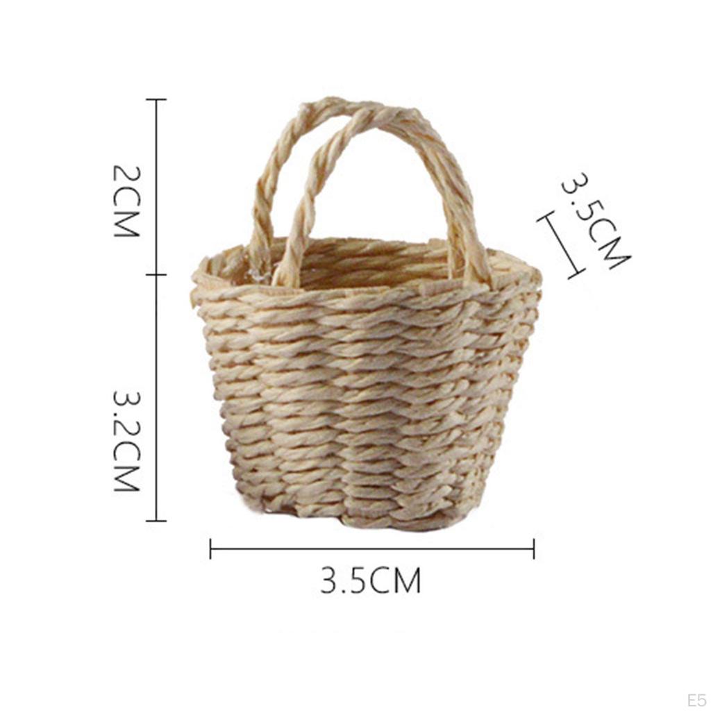 Doll House Storage Basket Furniture Dollhouse Miniature Accessorie for Micro Landscape Children