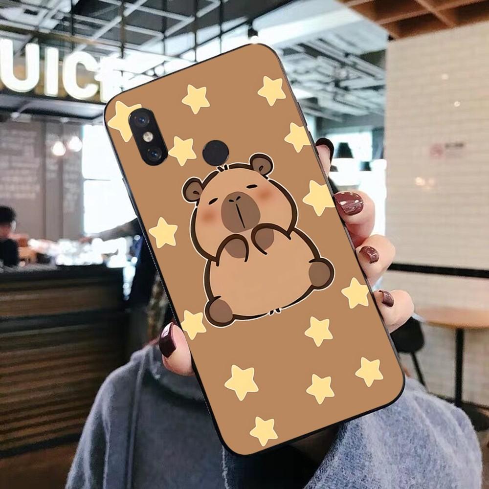 

Cartoon Capybara Phone Case For Xiaomi Mi 5X 8 9 10 11 12 Lite Pro 10T PocoX3pro PocoM3 Note 10 Pro Lite Xiaomi Mi 8 Lite