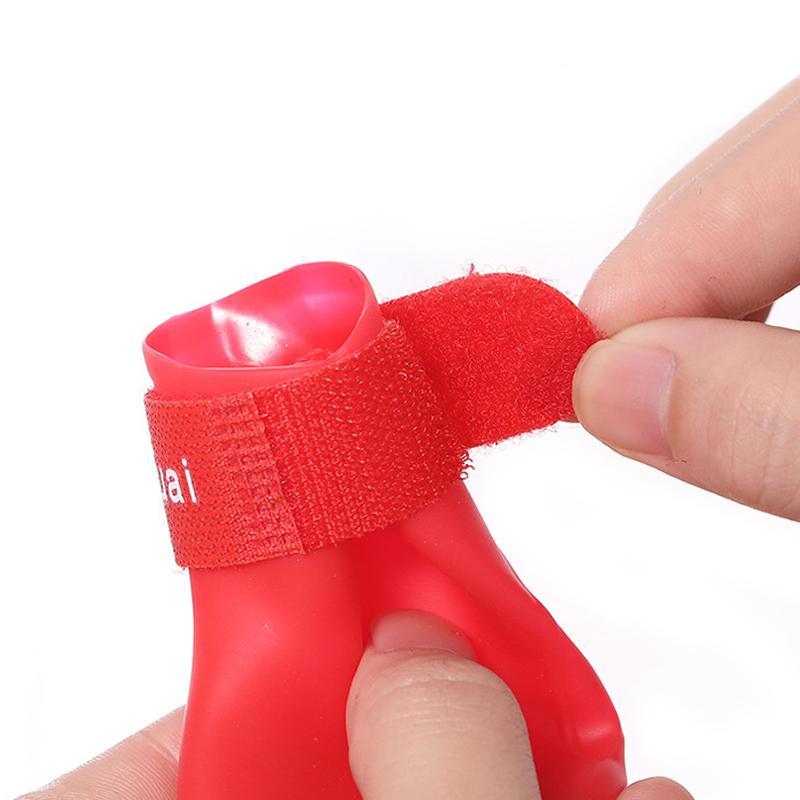 4pcs/Set Small Pet Dog Rain Shoes Anti Slip Waterproof Puppy Cat Shoe Rubber Boots for Outdoor Footwear Socks Pet Accessories