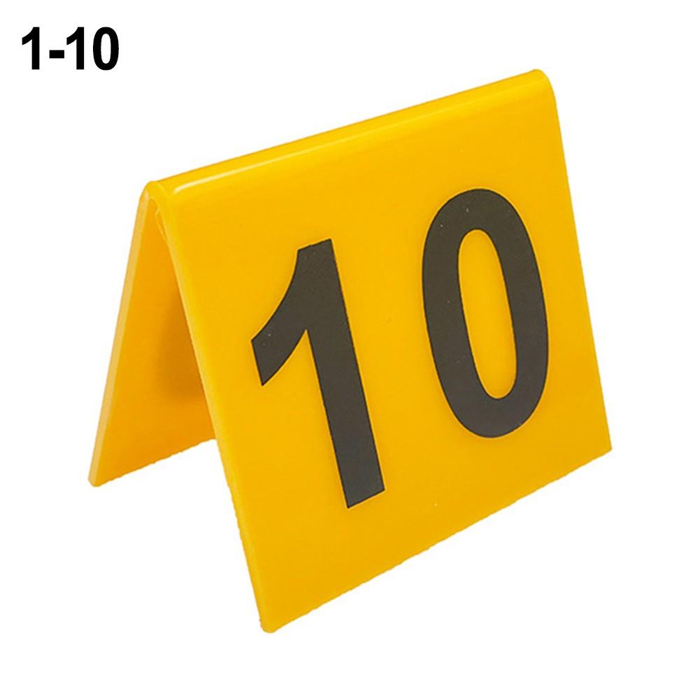 1 - 10 Table Numbering Table Number Easy To Clean Acrylic Table Tent Sign