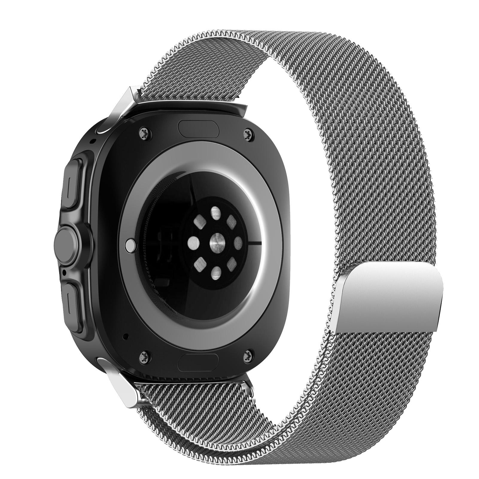 

Металлический ремешок One Click для Samsung Galaxy Watch Ultra 47 мм из нержавеющей стали без зазоров Магнитный браслет-ремень для Galaxy Watch 7 Ultra Сменный ремешок for galaxy watch Ultra