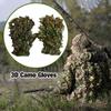 Sneaky 3D Camo Gloves Comfortable Non-slip Durable 3D Leaf Gloves for Paintball Hunting Bird Watching