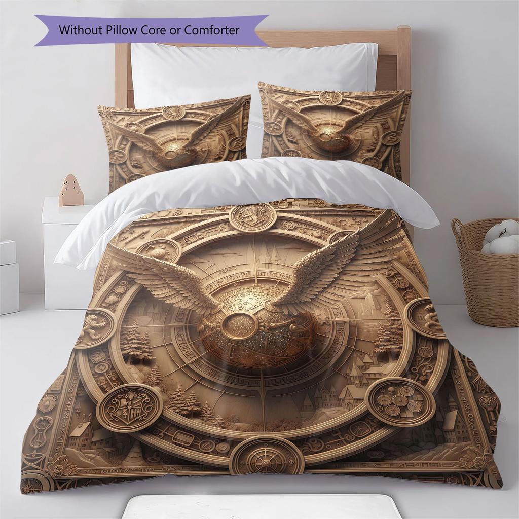 Magictools Pattern Bedding Quilt Set Quilt Cover Pillowcase Home Decoration Birthday Gift (1 * duvet cover + 2 * pillowcase, without core)