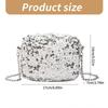 Elegant Sequined Evening Bag Handbag With Chain For Women Delicate Shoulder Bags Crossbody Purse Evening Purses  Silver