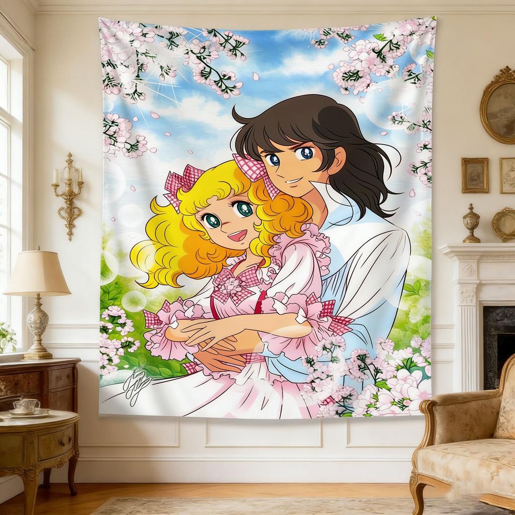 Anime Candy Wall Tapestry Durable WrinkleResistant Design Perfect for DormBedroom LivingRoom IdealHomeDecor Photo Backdrop