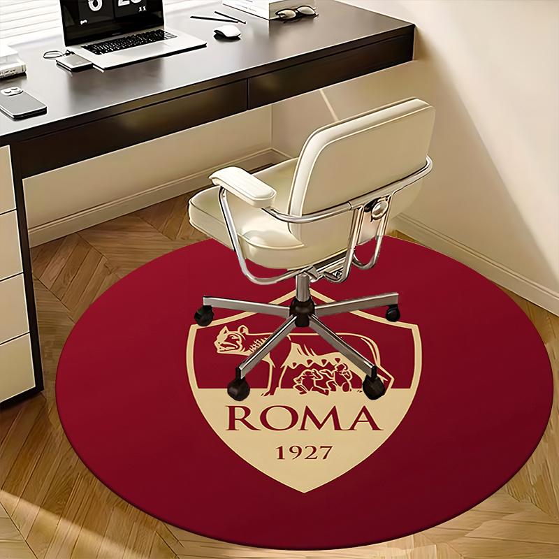 Roma,AS Roma Chair mat Round Rug Office carpet, Machine Washable, Non slip, Suitable for Living Rooms, Bedrooms