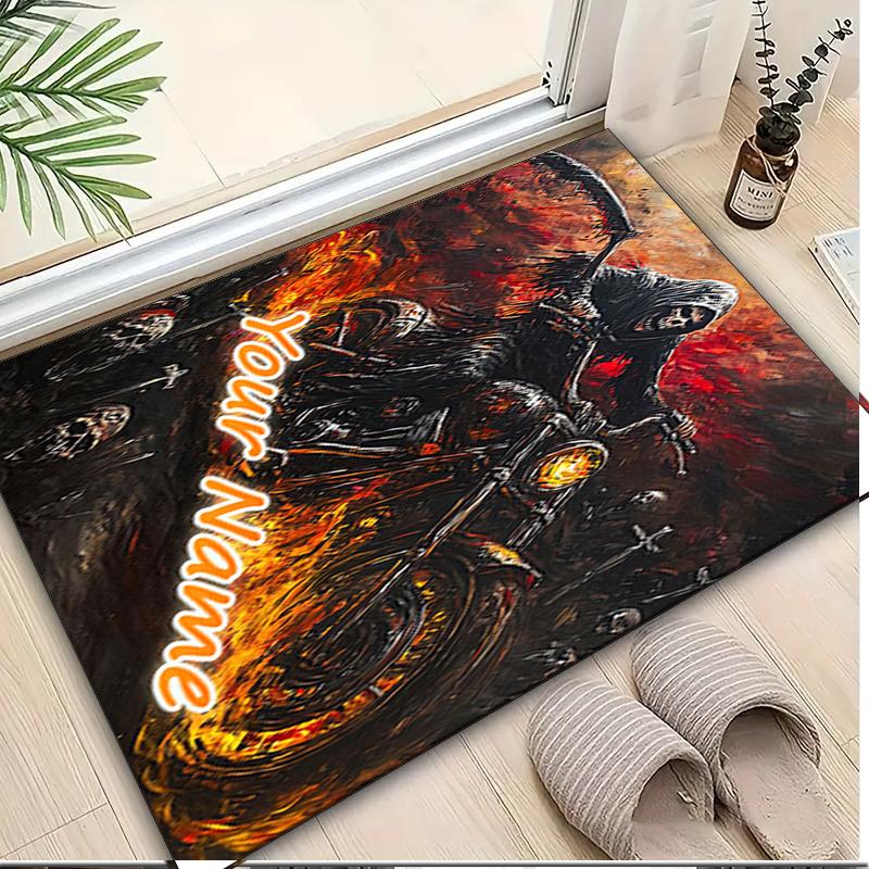 1PC Custom Name "Rider Apocalypse" Theme Floor Mat Ideal for Living Room, Game Rooms, Office, Bedroom, Office Floor Mat , Floor Mats for Home