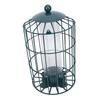 Caged Bird Feeder for Wild Birds Outside Squirrel Proof Hanging Tube Bird Feeder Chewproof Rustproof 7.1x12.6in Iron