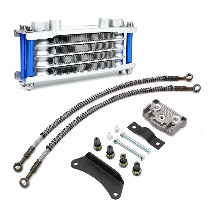 Motorcycle Radiator Oil Cooler Set Oil Cooling For 50 70 90 110 125 140cc  Monkey Bike DAX Pocket Bike ATV Motocross Dirt Bike
