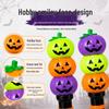 Glowing Halloween Pumpkin Glitter Stick - Three-Layer Stacked, Colorful Handheld Costume Toy