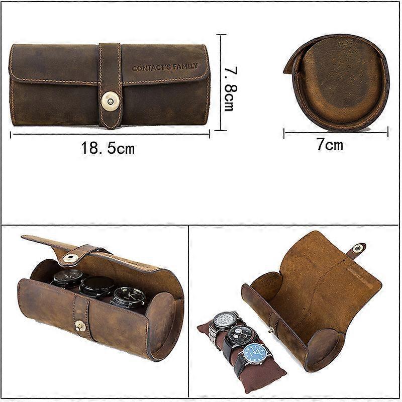 Watch Roll Travel For Case For 3 Watches Storage Display Watch Box Travel Gifts