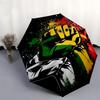 Black Fist Themed Automatic Opening and Closing Umbrella, Compact Travel Umbrella, Lightweight and Portable, Suitable for Beach Commuting Bu